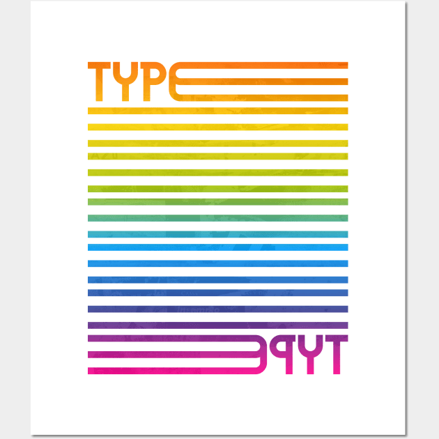 Type Stripes (Full Spectrum) Wall Art by John Uttley